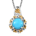 EverTrue Sleeping Beauty Turquoise 1.80 ctw Regal Oasis Pendant in 18K YG Plated and Platinum Bond with Stainless Steel Necklace 20 Inches - Sticky add to cart bar