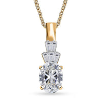 IGI Certified Luxuriant Lab Grown Diamond E-F VS 1.35 ctw Pendant Necklace in 10K Yellow Gold 20 Inches