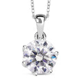 D'Joy Heart and Arrow Cut Moissanite 2.15 ctw Solitaire Pendant Necklace in Rhodium Over Sterling Silver 20 Inches - Sticky add to cart bar