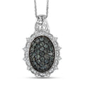 D'Joy Narsipatnam Alexandrite, Moissanite Pendant Necklace (20 Inches) in Rhodium Over Sterling Silver 1.40 ctw - Sticky add to cart bar