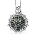 D'Joy Narsipatnam Alexandrite, Moissanite Pendant Necklace (20 Inches) in Rhodium Over Sterling Silver 1.40 ctw - Sticky add to cart bar