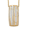 J Francis Embellished with Zirconia by Swarovski 4.60 ctw Starlit Steps Pendant in 18K YG Plated and Stainless Steel Necklace 20 Inches - Sticky add to cart bar