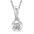 Luxuriant Lab Grown Diamond I2 0.20 ctw Pendant Necklace in Rhodium Over Sterling Silver 20 Inches - Sticky add to cart bar