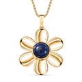 Lapis Lazuli 4.50 ctw Pendant in 18K YG Plated with ION Plated YG Stainless Steel Necklace (20 Inches) - Sticky add to cart bar