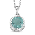 Belgian Teal Fluorite 2.35 ctw Pendant in Sterling Silver with Stainless Steel Necklace 20 Inches - Sticky add to cart bar