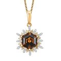 Luxoro AAA Golden Turkizite, Natural Yellow and White Diamond I2 3.25 ctw Pendant Necklace in 10K Yellow Gold 20 Inches - Sticky add to cart bar