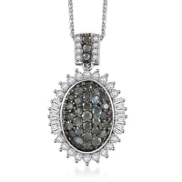 D'Joy Narsipatnam Alexandrite and Moissanite 1.80 ctw Pendant Necklace 20 Inches in Rhodium Over Sterling Silver 1.80 ctw