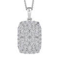 Luxuriant Lab Gronw Diamond G-H SI 1.00 ctw Pendant Necklace in Rhodium Over Sterling Silver 20 Inches - Sticky add to cart bar
