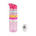 Strada Electronic Movement Watch in Purple Strap and Pink Water Bottle 650ml - Sticky add to cart bar