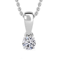 Luxuriant Lab Grown Diamond E-F VS Solitaire Pendant Necklace in 10K White Gold 20 Inches 0.50 ctw - Sticky add to cart bar
