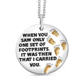 EverTrue Footprints Pendant in 18K YG Plated and Platinum Bond with Stainless Steel Necklace (20 Inches) - Sticky add to cart bar