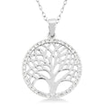 Simulated Diamond Pendant Necklace (18 Inches) in Rhodium Over Sterling Silver 0.40 ctw - Sticky add to cart bar
