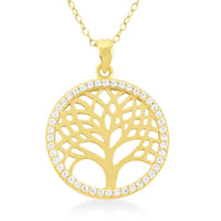 Simulated Diamond Pendant Necklace (18 Inches) in Rhodium Over Sterling Silver 0.40 ctw