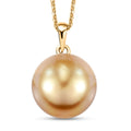 AAA South Sea Golden Pearl Pendant Necklace in 18K Yellow Gold 20 Inches - Sticky add to cart bar
