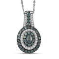 D'Joy Narsipatnam Alexandrite and Moissanite 1.20 ctw Galaxy Orbit Pendant Necklace in Rhodium Over Sterling Silver 20 Inches - Sticky add to cart bar