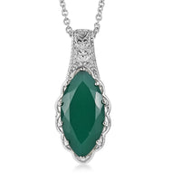 EverTrue Brazilian Smoky Quartz Pendant Necklace (20 Inches) in Stainless Steel 7.10 ctw