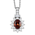 D'Joy Premium Byzantine Tourmaline and Luxuriant Lab Grown Diamond 2.10 ctw Timeless Halo Pendant Necklace 20 Inches in Rhodium Over Sterling Silver - Sticky add to cart bar
