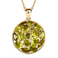 D'Joy Premium Peridot 5.65 ctw Pendant Necklace 20 Inches in 18K Vermeil Yellow Gold Sterling Silver 5.65 ctw - Sticky add to cart bar