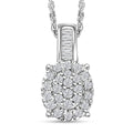 D'Joy Diamond 0.33 ctw Pendant Necklace in Rhodium Over Sterling Silver 20 Inches - Sticky add to cart bar