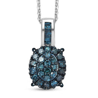D'Joy Diamond 0.33 ctw Pendant Necklace in Rhodium Over Sterling Silver 20 Inches
