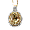 D'Joy Premium Brazilian Heliodor and Multi Gemstone 4.00 ctw Solar Radiance Pendant Necklace in 18K Vermeil Yellow Gold Over Sterling Silver 20 Inches - Sticky add to cart bar