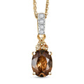 D'Joy AAA Golden Turkizite and Multi Gemstone 1.60 ctw Crown of Flames Pendant Necklace 20 Inches in 18K Vermeil Yellow Gold Over Sterling Silver - Sticky add to cart bar
