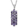 EverTrue Simulated Multi Color Diamond Pendant Necklace (20 Inches) in Stainless Steel 3.75 ctw - Sticky add to cart bar
