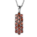 EverTrue Simulated Multi Color Diamond Pendant Necklace (20 Inches) in Stainless Steel 3.75 ctw - Sticky add to cart bar