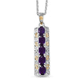 EverTrue African Amethyst 2.10 ctw Pendant in 18K YG Plated and Platinum Bond with Stainless Steel Necklace 20 Inches - Sticky add to cart bar