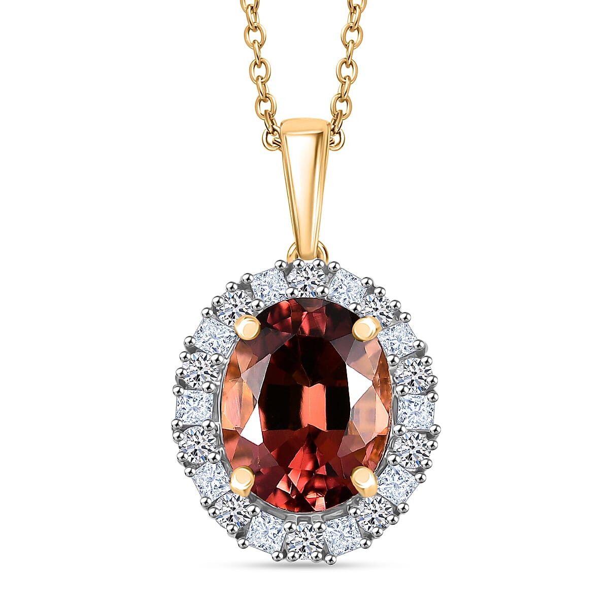 Certified & Appraised AAA Byzantine Tourmaline and G-H SI Luxuriant Lab Grown Diamond 2.56 ctw Pendant Necklace in 10K Yellow Gold 20 Inches