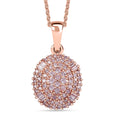 D'Joy Natural Pink Diamond I3 0.50 ctw Pendant Necklace in 18K Vermeil Rose Gold Over Sterling Silver 20 Inches - Sticky add to cart bar