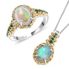 Ethiopian Welo Opal & Chrome Diopside