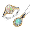 Ethiopian Welo Opal & Ceylon Blue Sapphire