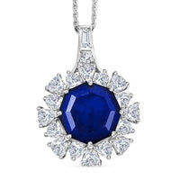 D'Joy Niassa Ruby (FF), Moissanite Pendant Necklace (20 Inches) in 18K Vermeil YG Over Sterling Silver 8.00 ctw