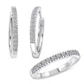 2 Piece Set Luxuriant Lab Grown Yellow Diamond (SI) (IR) Band Ring (Size 6.00) and Hoop Earrings in 18K Vermeil YG Over Sterling Silver 0.85 ctw - Sticky add to cart bar