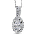 Luxuriant Lab Grown Diamond (G-H, SI) Halo Pendant Necklace - Sticky add to cart bar