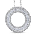 Luxuriant Lab Grown Diamond (G-H, SI) The Infinity Brilliance Halo Pendant Necklace in Rhodium Over Sterling Silver 1.00 ctw (20 Inches) - Sticky add to cart bar