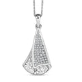 D'Joy Passport to Turkey White Zircon 0.60 ctw Pendant Necklace in 18K Vermeil Yellow Gold Over Sterling Silver 20 Inches - Sticky add to cart bar