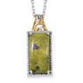 EverTrue Tasmanian Stichtite 6.85 ctw Earthborn Legend Elongated Pendant in 18K YG Plated and Platinum Bond with Stainless Steel Necklace 20 Inches - Sticky add to cart bar