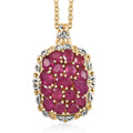 EverTrue Niassa Ruby (FF) 4.65 ctw Pendant in 18K YG Plated and Platinum Bond with Stainless Steel Necklace 20 Inches - Sticky add to cart bar
