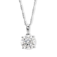 IGI Certified Luxuriant Lab Grown Diamond E-F VS 3.00 ctw Pendant Necklace 20 Inches in 950 Platinum 4.62 Grams