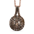 Luxoro Natural Champagne Diamond I2 1.00 ctw Pendant Necklace in 10K Rose Gold 20 Inches - Sticky add to cart bar