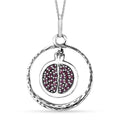 D'Joy Passport to Israel Artisan Crafted Orissa Rhodolite Garnet 1.40 ctw Pendant Necklace in Sterling Silver 20 Inches - Sticky add to cart bar