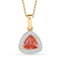 Luxoro AAA Padparadscha Sapphire, Diamond Pendant Necklace in 14K Yellow Gold 1.20 ctw (20 Inches) - Sticky add to cart bar