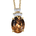 Luxoro AAA Golden Turkizite and G-H I2 Diamond 3.30 ctw Pendant Necklace in 10K Yellow Gold 20 Inches - Sticky add to cart bar