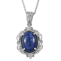 EverTrue Malagasy Labradorite Pendant Necklace (20 Inches) in Stainless Steel 11.10 ctw