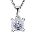 D'Joy Moissanite Solitaire Pendant Necklace in Platinum Over Sterling Silver 1.00 ctw (20 Inches) - Sticky add to cart bar
