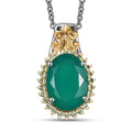 EverTrue Verde Onyx, Hebei Peridot Pendant in Platinum Bond with Stainless Steel Necklace 5.40 ctw (20 Inches) - Sticky add to cart bar