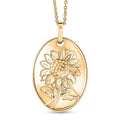 EverTrue Bronzella Collection Sunflower Pendant Necklace in 18K YG Plated Bronze (20 Inches) - Sticky add to cart bar