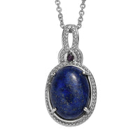 EverTrue African Malachite, Hebei Peridot Pendant Necklace (20 Inches) in Stainless Steel 13.15 ctw
